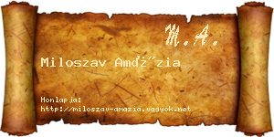 Miloszav Amázia névjegykártya